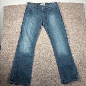Y2K Levis 527 Slim Bootcut Jeans Mens 36x34 Medium Wash Blue Denim Vintage